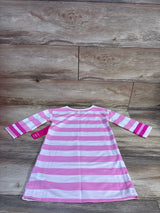 NEW Barbie Striped Long Sleeve Nightgown Pink sz 5T