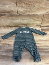 Just One You Striped Little Brother Sleeper Green sz 3m