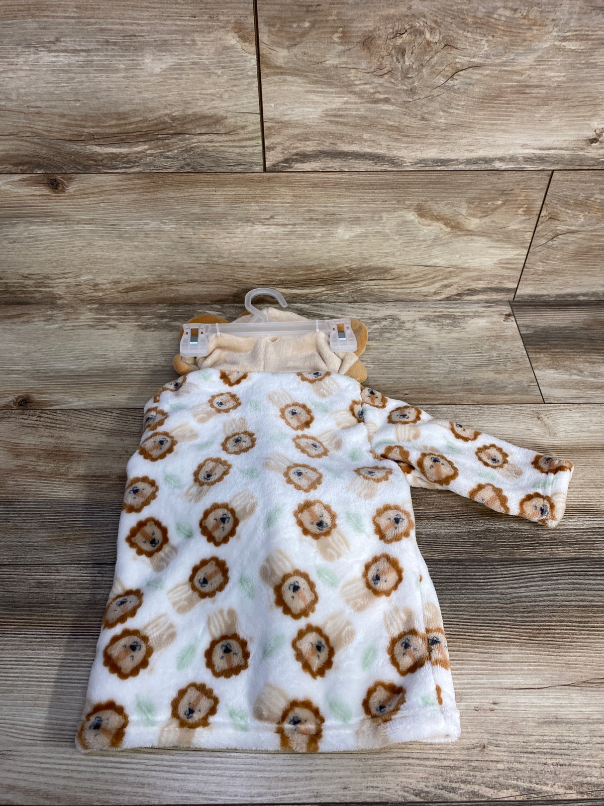 Plush Lion Robe White sz 0-6m