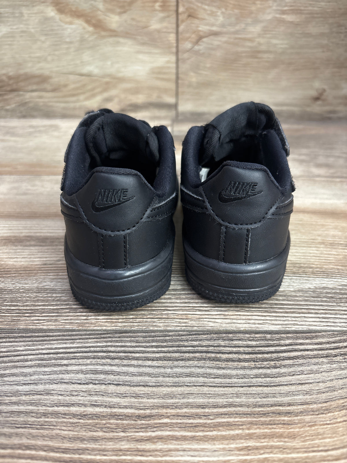 Nike Force 1 Low EasyOn PS 'Triple Black' Sneakers sz 9c