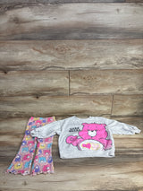 Care Bears 2pc Sweatshirt & Leggings Set Grey sz 2T