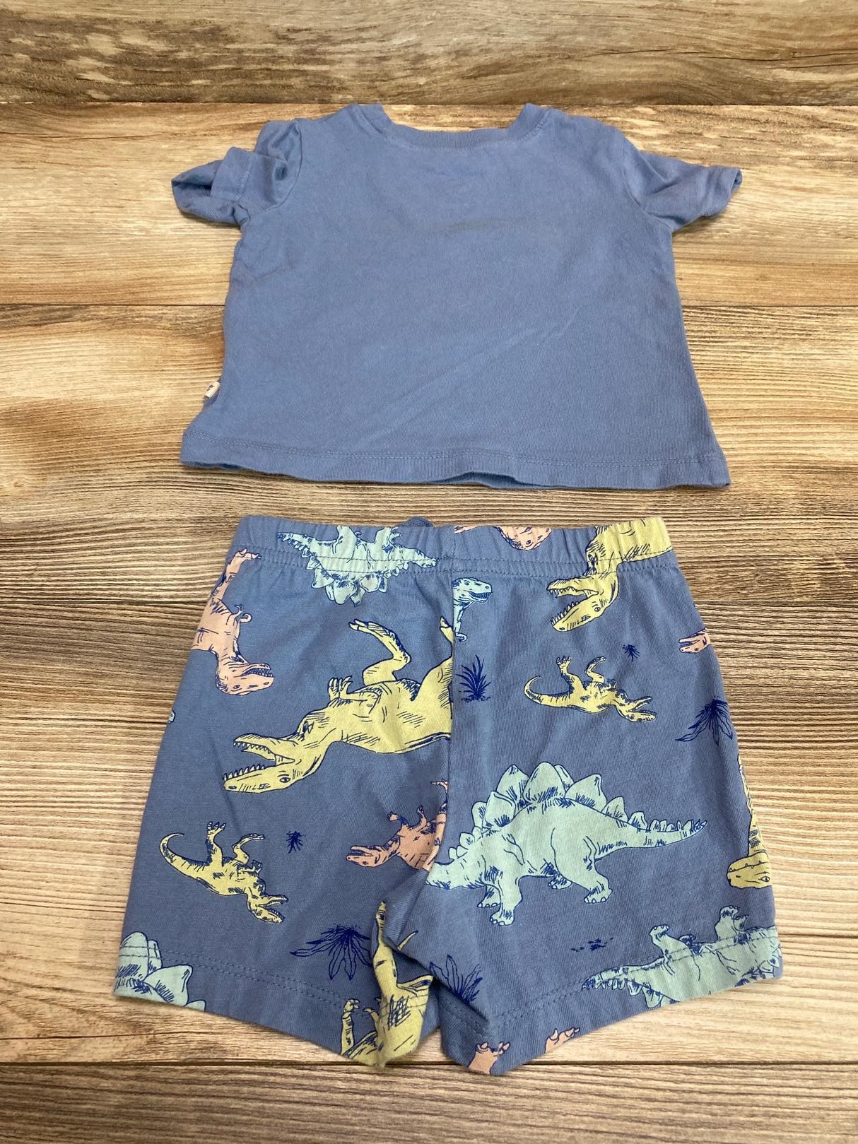 Baby Gap 2pc Dino Shirt & Shorts Blue sz 6-12m