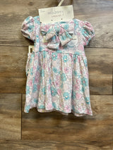 NEW Milkberry 3pc Floral Bamboo Dress Set White sz 3-6m