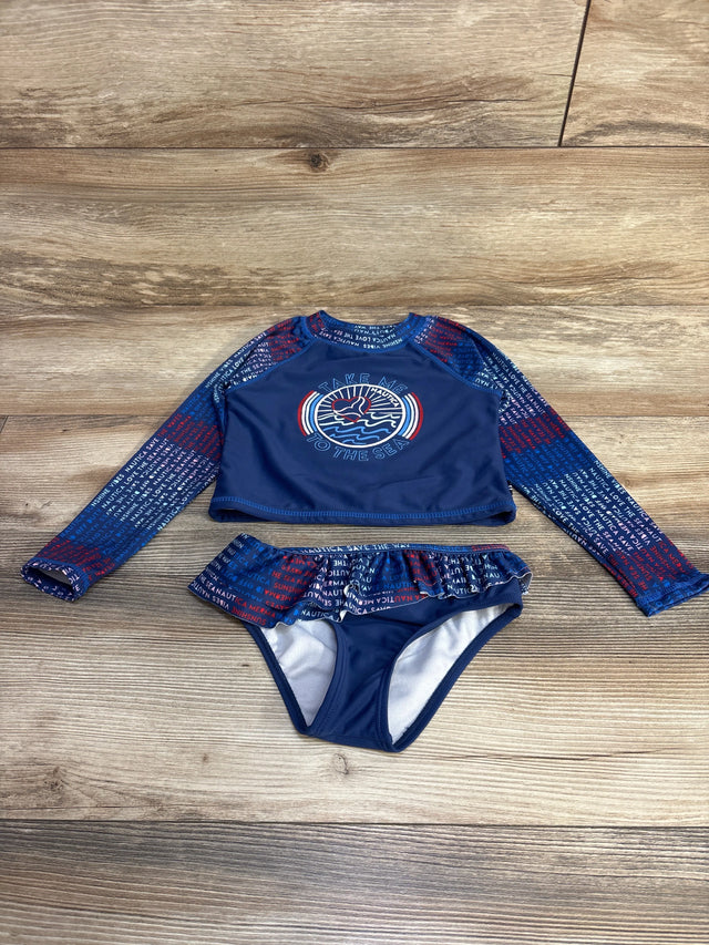 Nautica 2pc Rashguard Swimsuit Set Navy sz 3T - Me n Mommy To Be