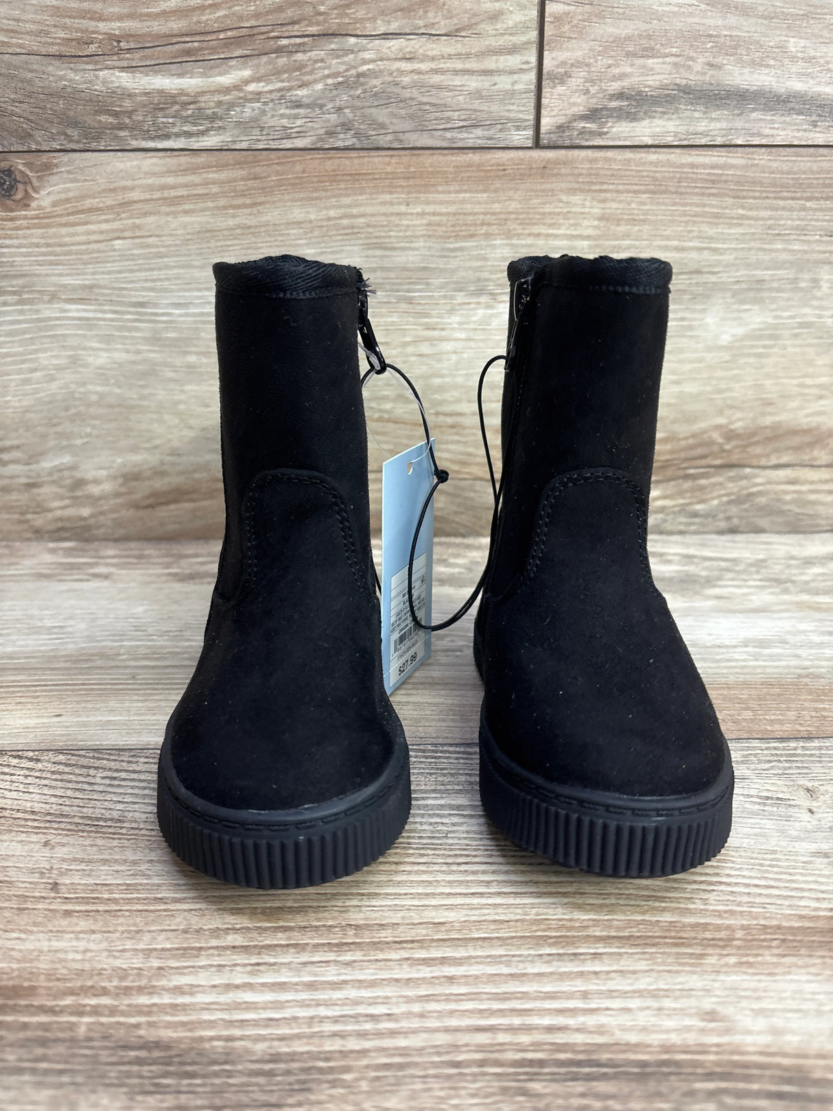 NEW Cat & Jack Pip Shearling Style Boots Black sz 5c