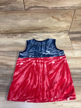 Way To Celebrate! Patriotic Tie Dye Tank Top Blue sz 5T