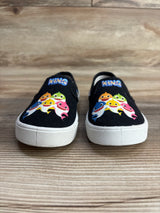 Wonder Nation Baby Shark Canvas Slip-On Sneakers Black sz 7c