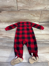 Carter's Plaid Blanket Sleeper Red sz 6m