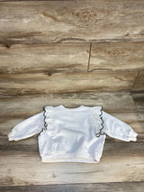 H&M Ruffle Trim Sweatshirt White sz 2T