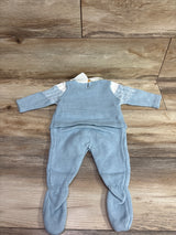 Shein Vintaside Knit Footed Collar Coverall Blue sz 3-6m