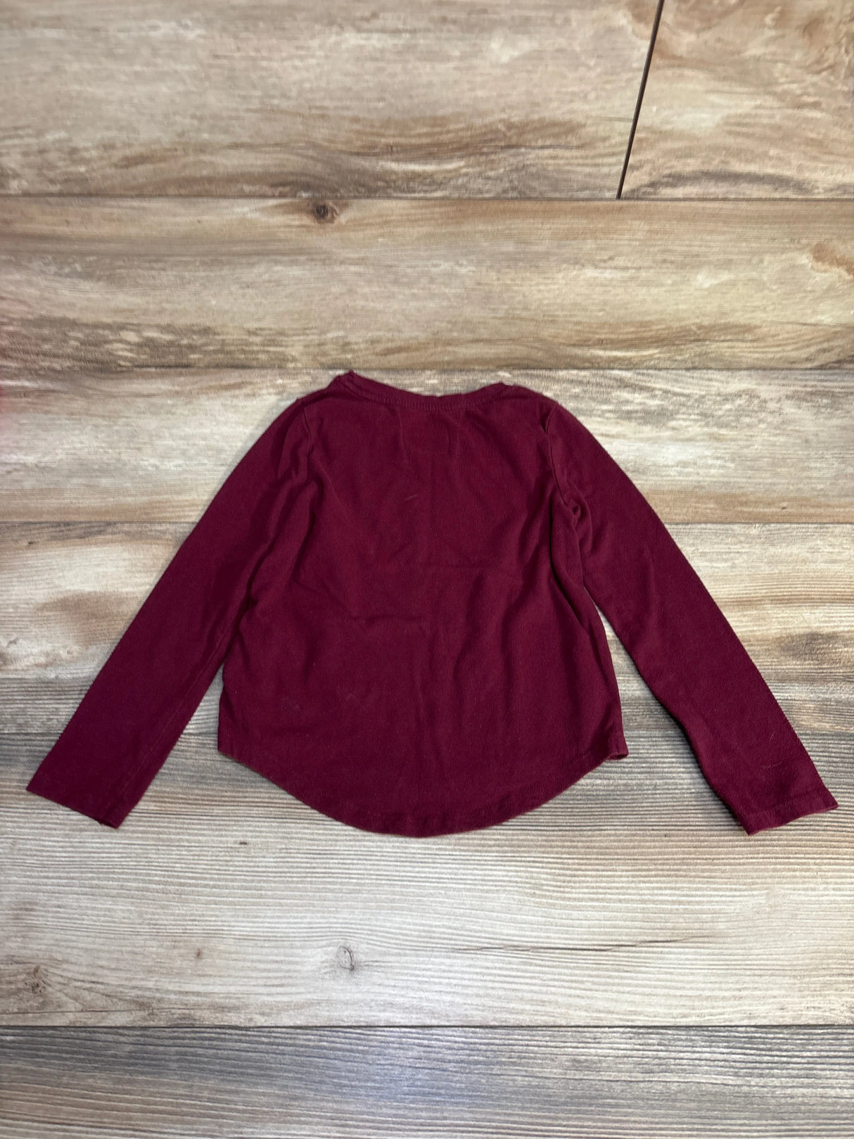 Cat & Jack Long Sleeve Burgundy Shirt sz 5T
