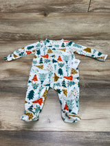 NEW Old Navy Christmas Trees Blanket Sleeper White sz 3-6m - Me n Mommy To Be