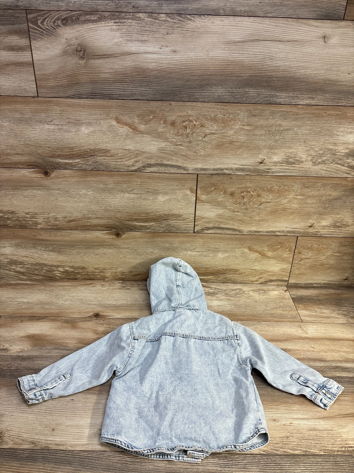 Zara Hooded Denim Overshirt Blue sz 18-24m