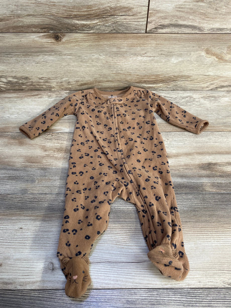 Just One You Leopard Blanket Sleeper Brown sz 6m - Me n Mommy To Be