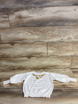 Modern Moments Embroidered Floral Knit Sweatshirt White sz 4T