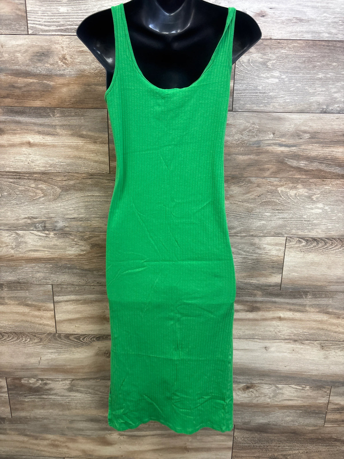 H&M Mama Maternity Ribbed Sleeveless Dress Green sz Medium