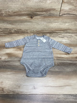 NEW Baby Gap Henley Bodysuit Grey sz 6-12m