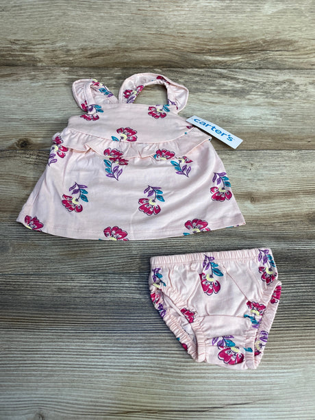 NEW Carter's 2pc Floral Top & Bottoms Pink sz Newborn - Me n Mommy To Be