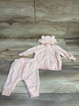 Carter's 2pc Terry Cloth Full Zip Hoodie & Joggers Set Pink sz 3m