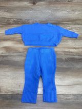 Cat & Jack 2pc Waffle Knit Shirt & Pants Blue sz 3-6m