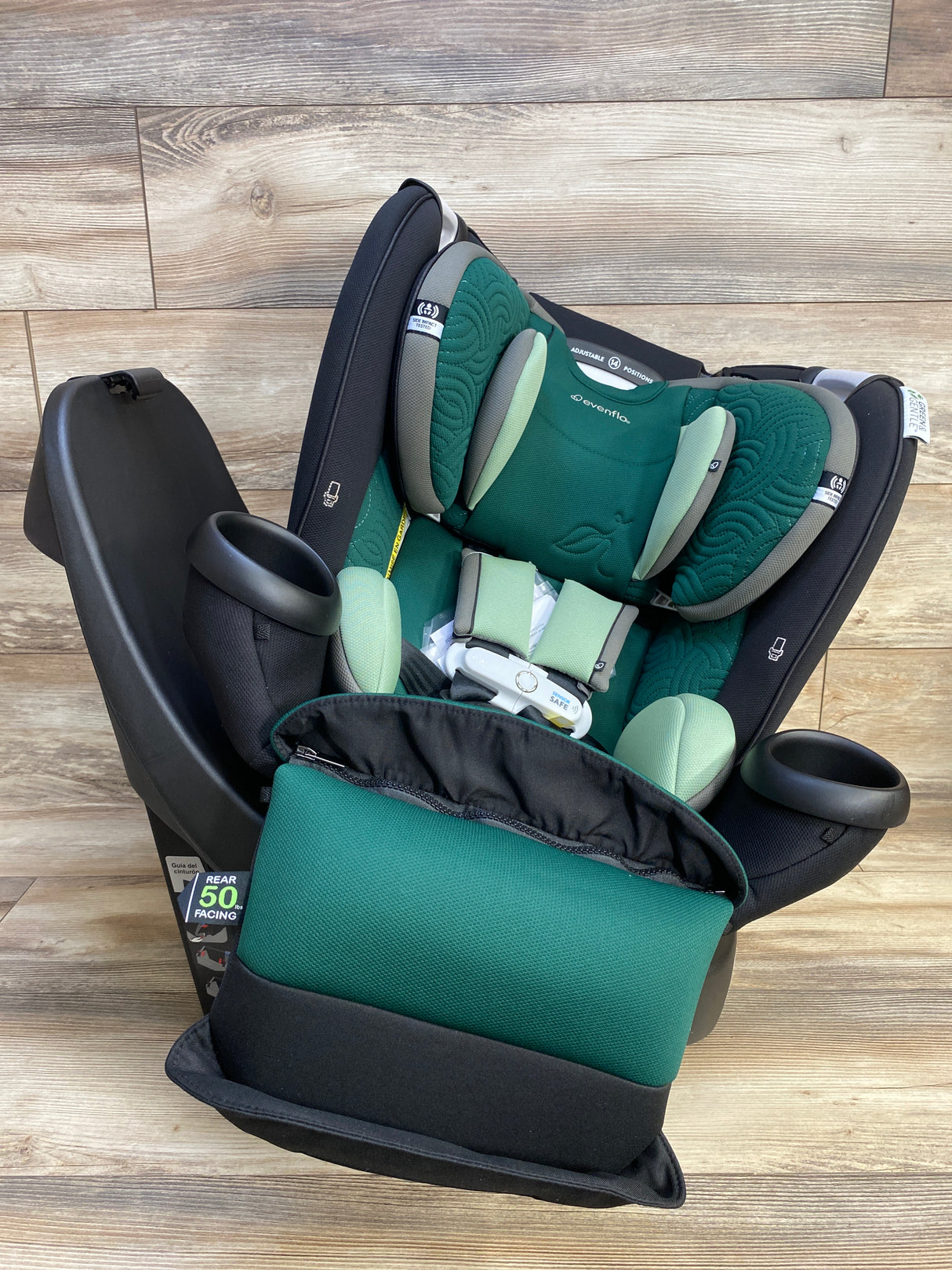 NEW Evenflo Revolve 360 Slim 2-in-1 Rotational Convertible Car Seat in Emerald