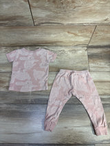 Carter's 2pc Polka Dot Bunny Pajama Set Pink sz 12m