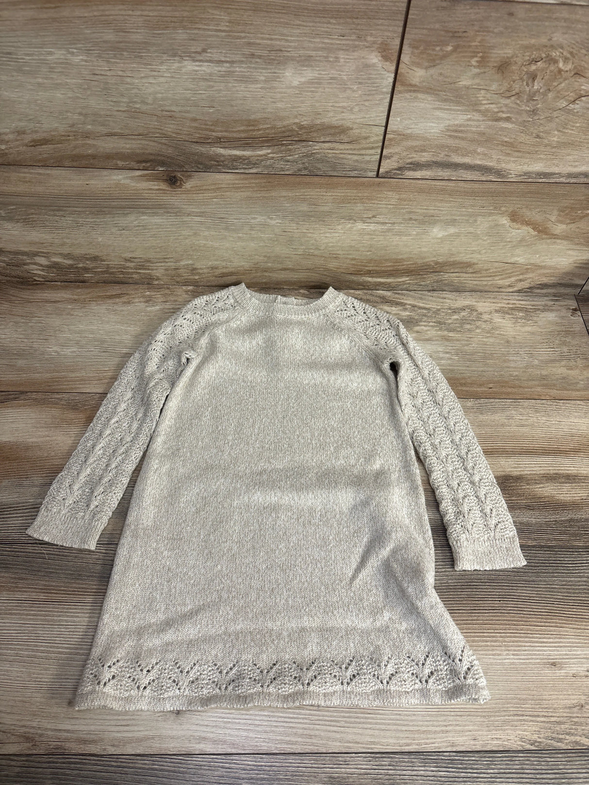 OshKosh Metallic Sweater Knit Dress Cream sz 4T