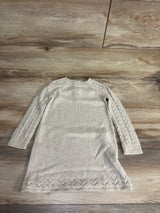 OshKosh Metallic Sweater Knit Dress Cream sz 4T