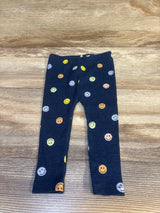 Old Navy Ribbed Smiley Face Leggings navy sz 6-12m