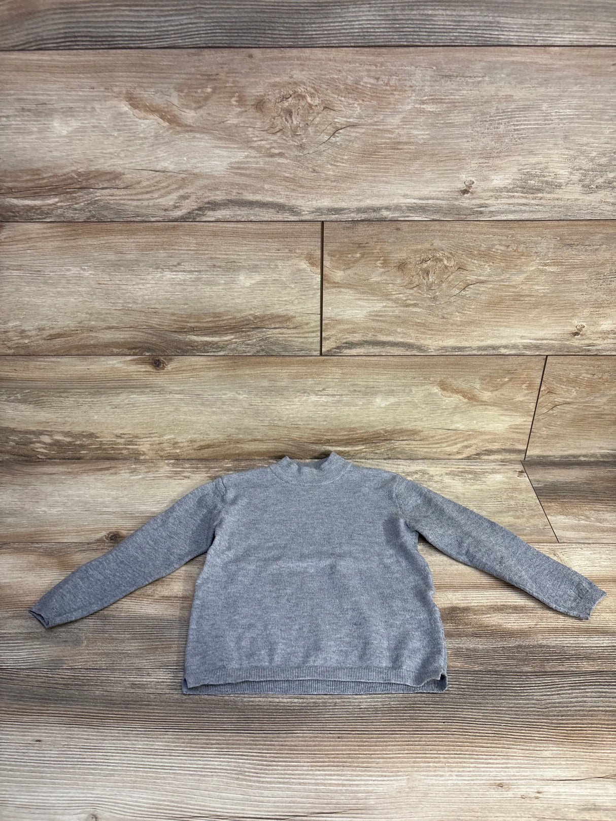 Zara Long Sleeve Knit Turtleneck Shirt Grey sz 3-4T