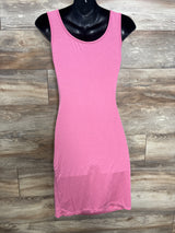 Maternity Ruched Bodycon Dress Pink sz Medium