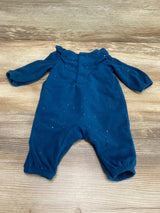 Carter's Fleece Coverall Blue sz Newborn