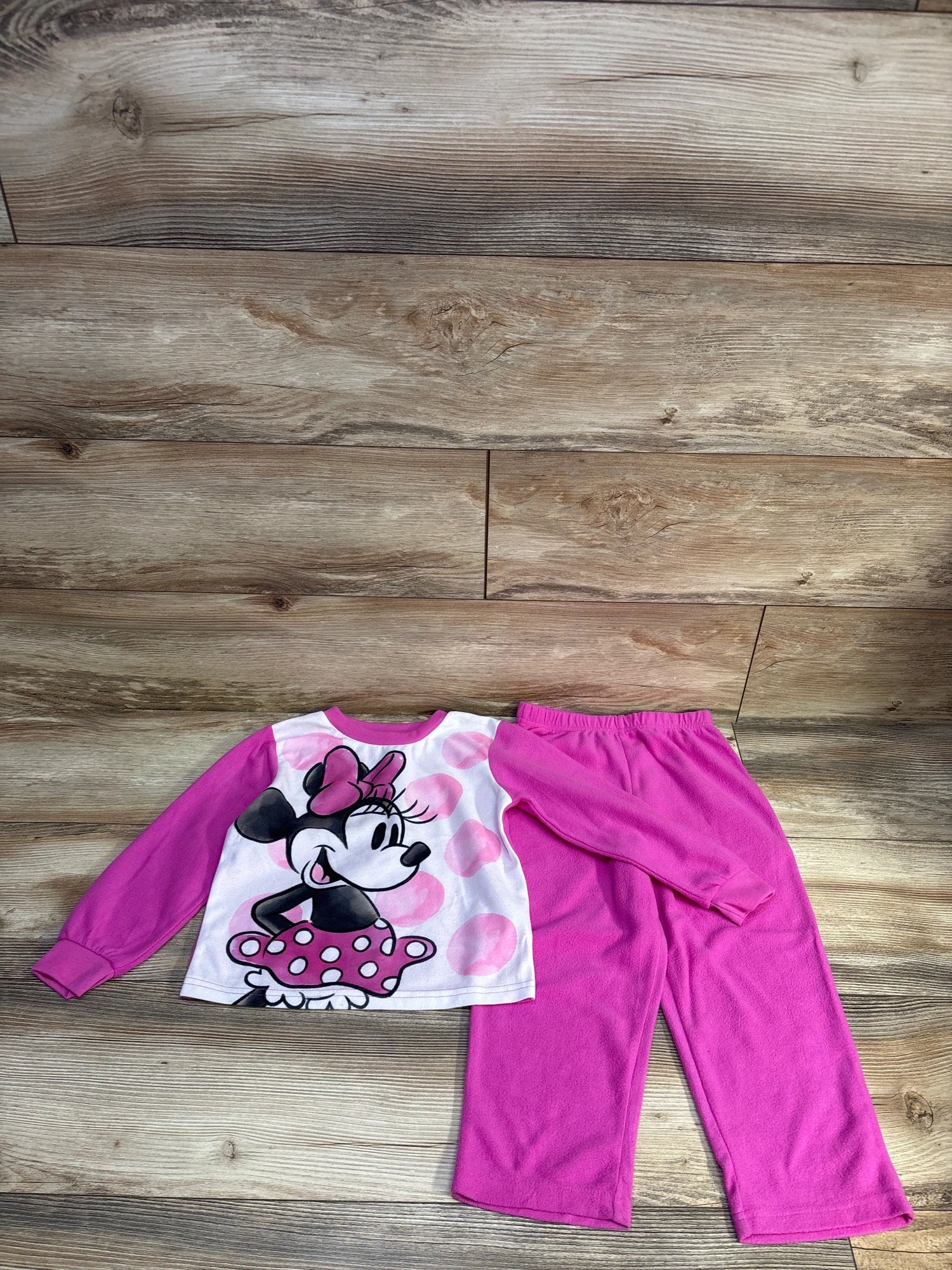 Disney Junior 2pc Minnie Mouse Pajama Set Pink sz 5T