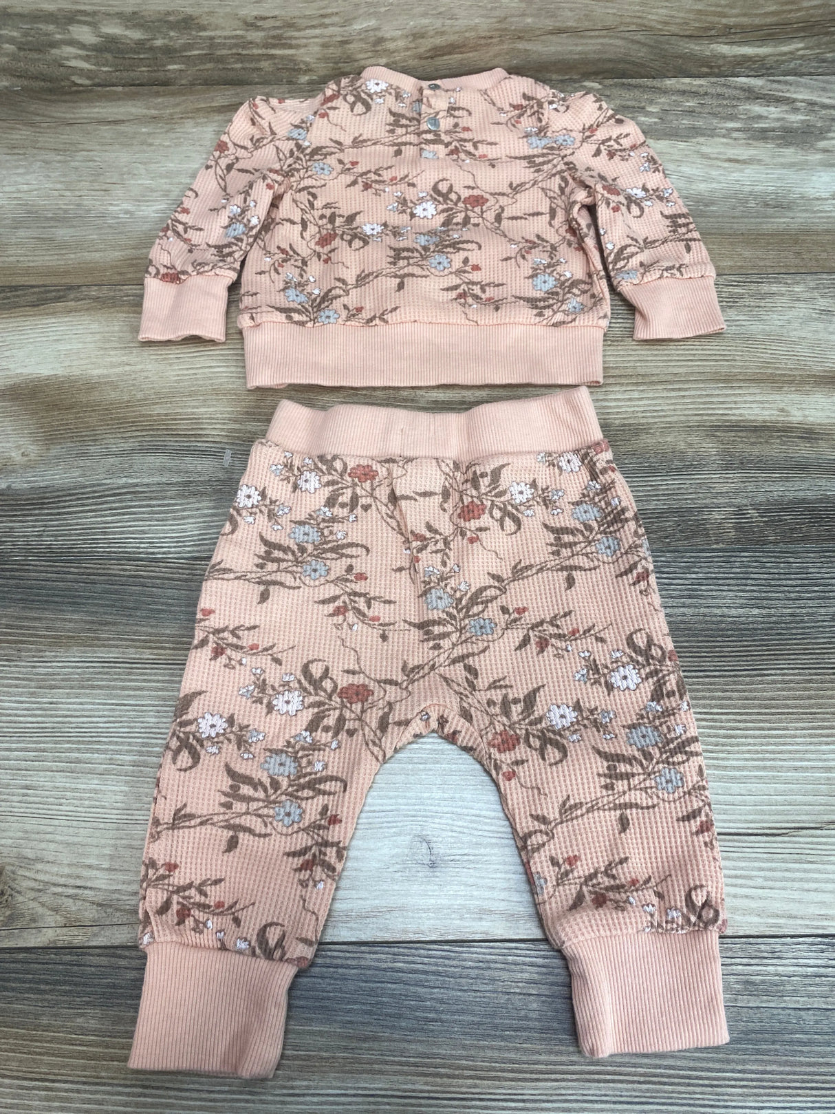 7 For All Mankind 2pc Floral Shirt & Pants Pink sz 3-6m