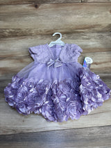 NEW Nannette Baby 2pc Rosette Dress & Bloomers Purple sz 6-9m - Me n Mommy To Be