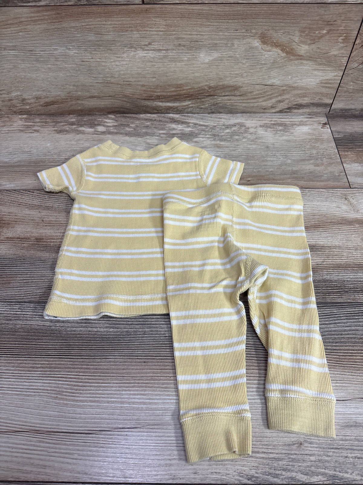Easy Peasy 2pc Ribbed Pajama Set Yellow sz 12m