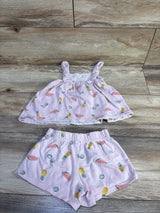 Carter's 2pc Fruit Print Tank Top & Shorts Set Pink sz 3T