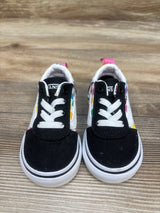 Vans Old Skool V Rainbow Checkerboard Sneakers sz 4c