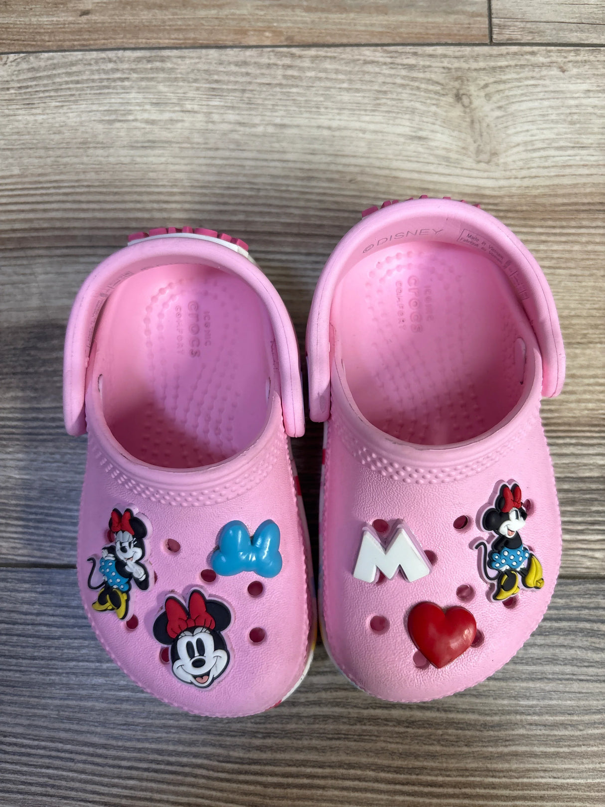 Crocs Minnie Mouse Classic Clogs Pink sz 5c