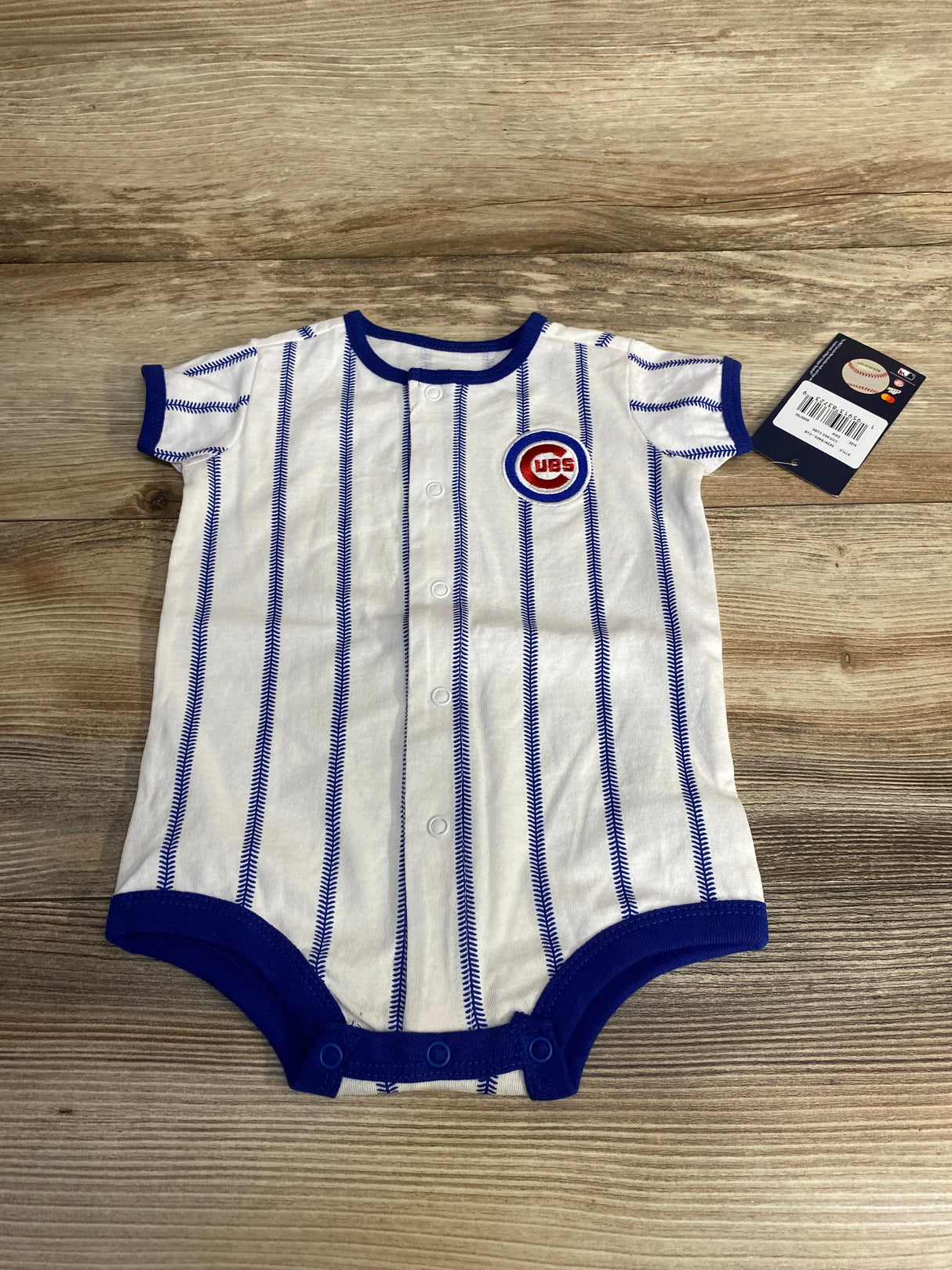NEW MLB Chicago Cubs Pinstripe Power Hitter Romper sz 3/6m