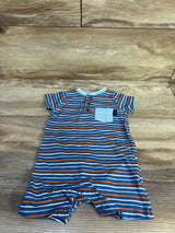 Lee Henley Striped Romper Blue sz 3-6m