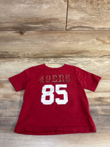NFL 49ers #85 Kittle Shirt Red sz 4T