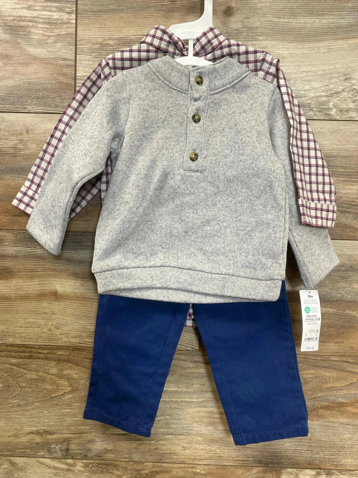 NEW Just One You 3pc Pullover Set Grey sz 18m