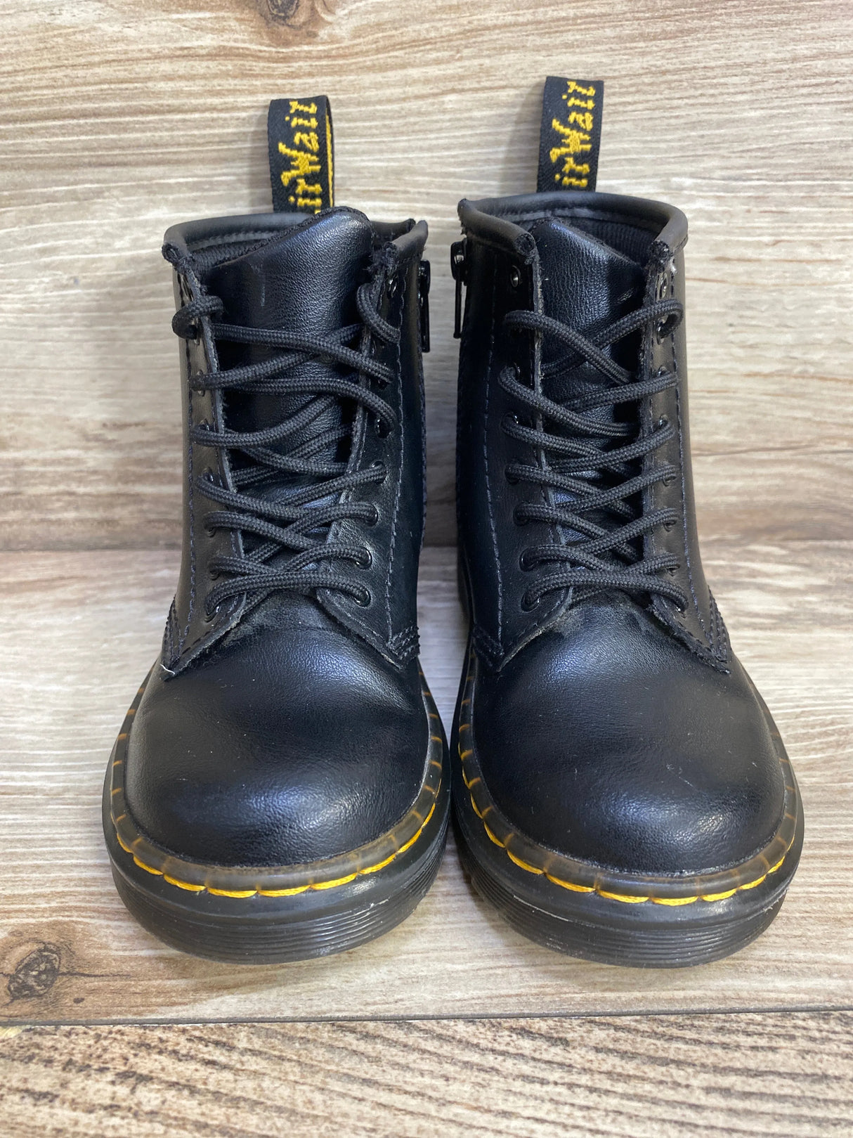 Dr. Martens Zavala Combat Lace Up Boots Black sz 9c