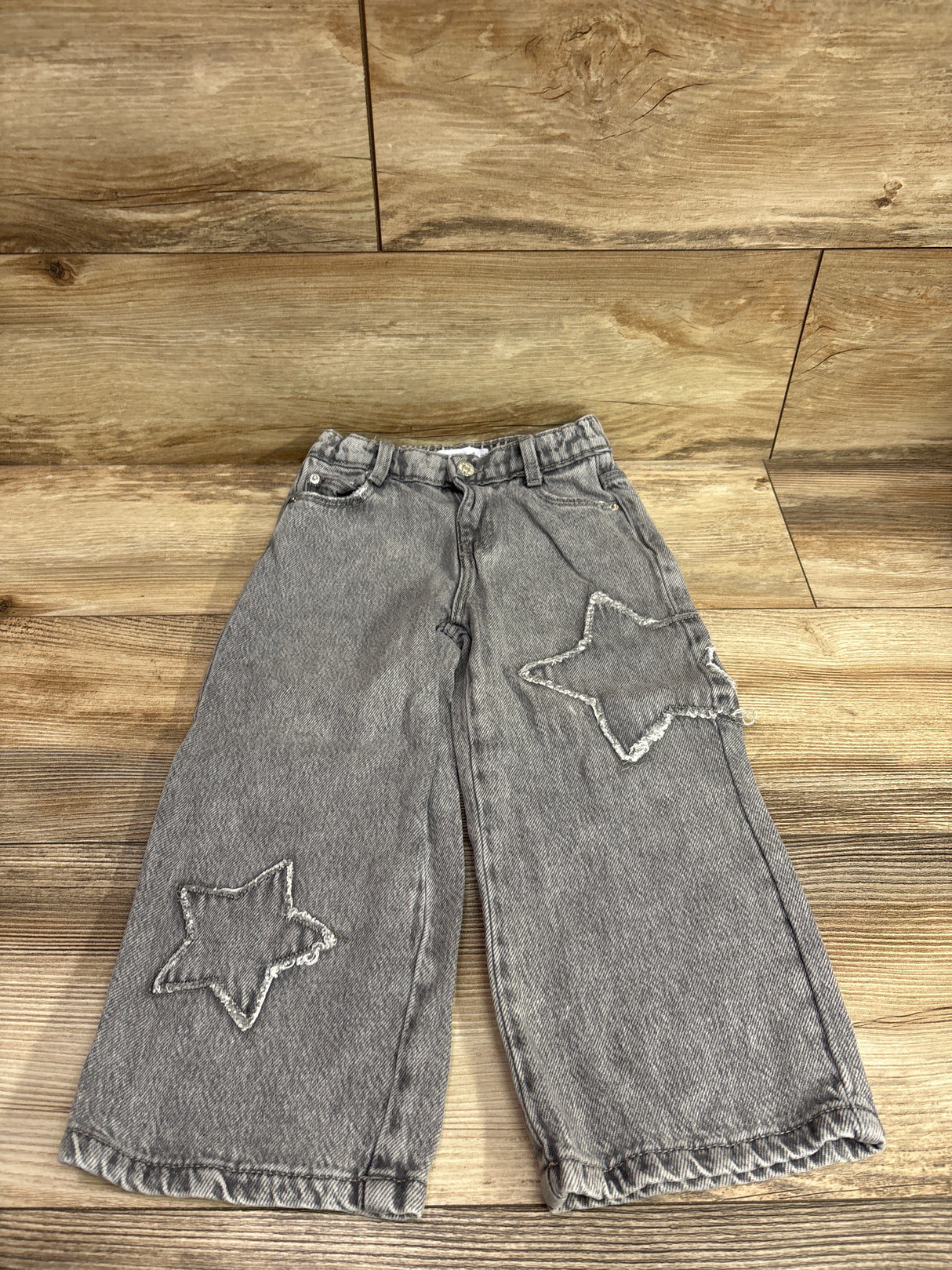 Zara Star Patch Jeans Grey sz 4T