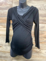 NEW Isabel Maternity Cross Front Top Black sz XS