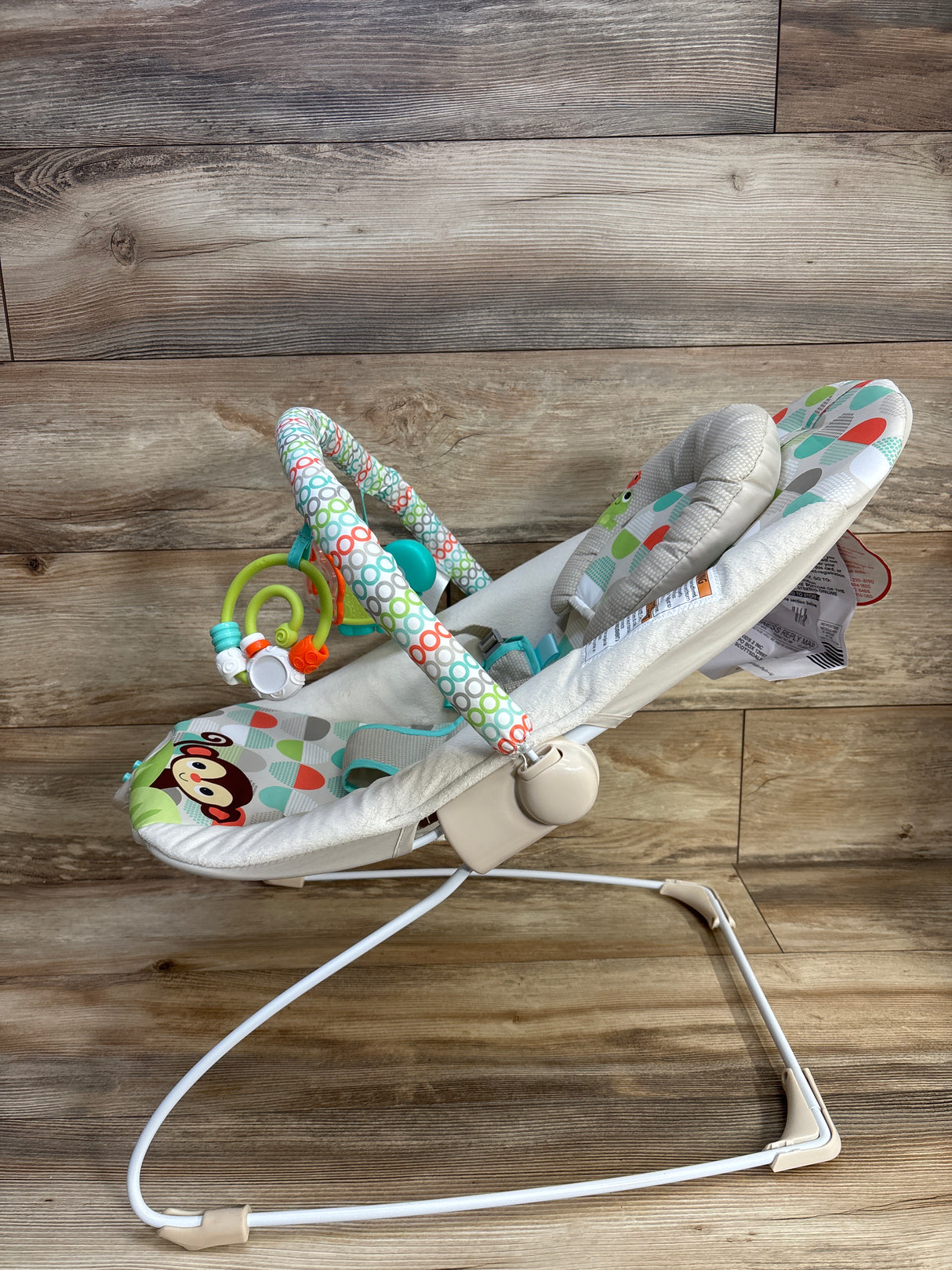 NEW Bright Starts Happy Safari Vibrating Baby Bouncer