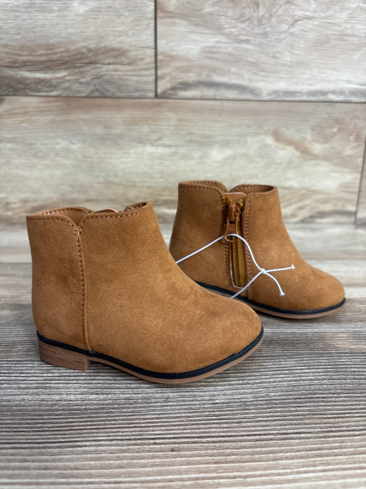 NEW Cat & Jack Penelope Zipper Booties Cognac sz 5c