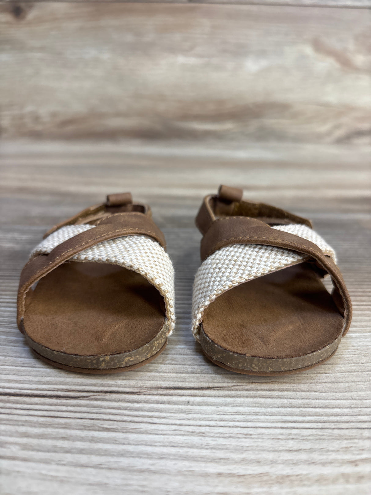 Cross Strap Sandals Brown sz 1/2c
