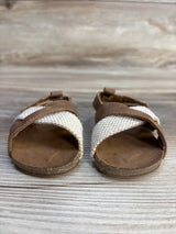 Cross Strap Sandals Brown sz 1/2c